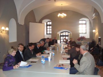 III пасяджэнне Міжнароднага савета па праекце віртуальнай рэканструкцыі дакументальнай спадчыны і бібліятэкі Нясвіжскай ардынацыі Радзівілаў у Міры (02.10.2009)